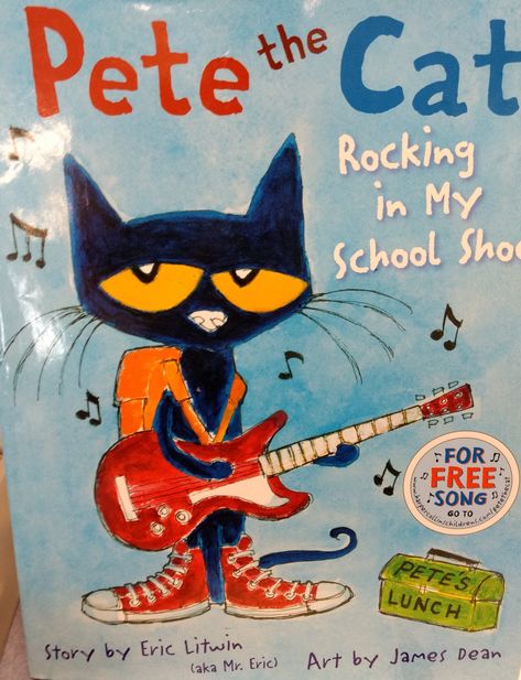 Children’s Book Review: Pete the Cat: Rocking in My School Shoes by Eric Litwin – Miss Sue's Skills 4 Success Pete The Cats, Back To School Pictures, Cat Activity, Frederick Douglass, Pete The Cat, Mentor Texts, Cat Books, Up Book, James Dean