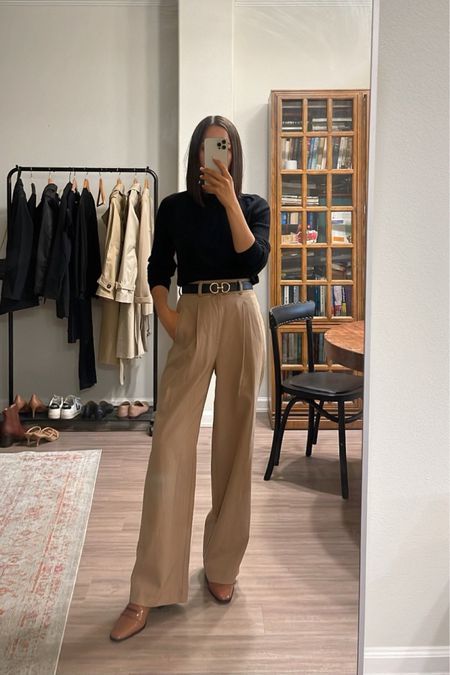 Wide Leg Business Outfit, Government Outfit, Hospital Work Outfit, Neutral Casual Outfits, Work Sweater, Internship Outfit, Elegantes Outfit Frau, Pa School, Drape Pants