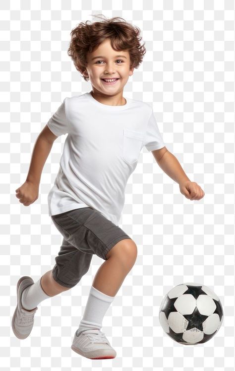 Kids Playing Football, Png Football, Football Kids, Playing Football, Soccer Player, Sports Shorts, Active Shorts, Kids Sports, T Shirt And Shorts