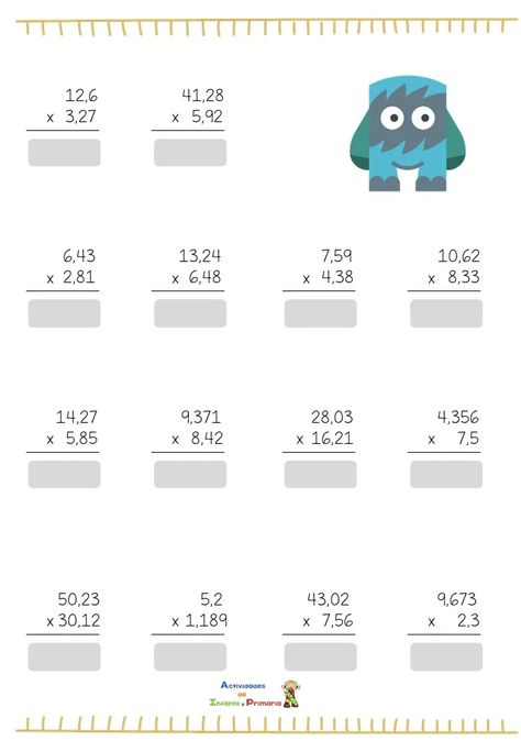 Multiplicaciones de números con decimales Spanish Class, Physics, Education