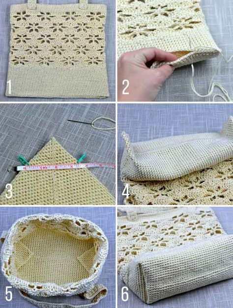 Lacy, Yet Sturdy Crochet Shoulder Bag - Free Tote Bag Pattern + Tutorial