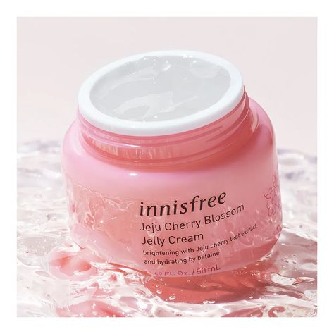 Buy Innisfree Jeju Cherry Blossom Jelly Cream | Sephora Australia Glowing Skin Korean, Innisfree Cherry Blossom, Cherry Blossom Jelly, Innisfree Jeju Cherry Blossom, Jeju Cherry Blossom, Skin Korean, Cherry Leaf, Jelly Cream, Smooth Glowing Skin