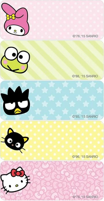 las mejores etiquetas para cuadernos de niñas Name Tag For School, Hello Kitty Printables, Memo Paper, Cat Birthday Party, Hello Kit, School Labels, Hello Kitty Backgrounds, Hello Kitty Party, Hello Kitty Birthday