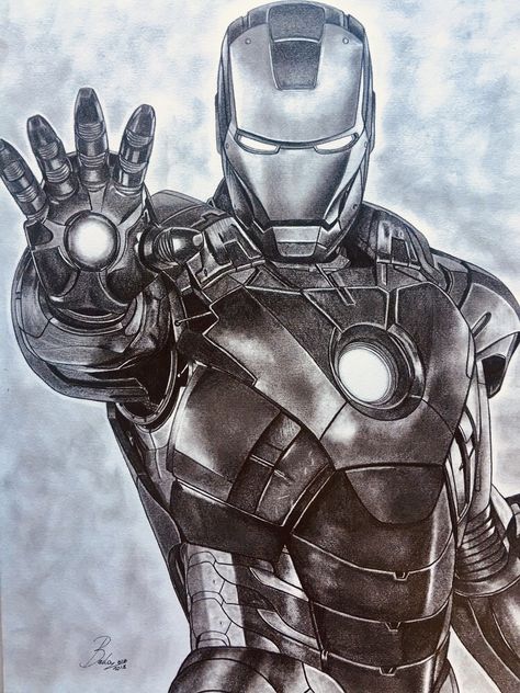 Marvel Drawings Pencil, Ironman Sketch, Ironman Tattoo, Iron Man Drawing, Iron Man Tattoo, Marvel Art Drawings, Avengers Drawings, Man Drawing, Marvel Tattoos