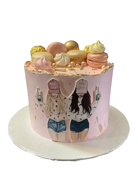 Twin Girls Birthday Cake, Twin Birthday Cakes, 12th Birthday Cake, 14th Birthday Cakes, 20 Birthday Cake, Twins Cake, Twins Birthday, Sweet 16 Cakes, 16 Cake