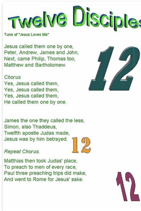 Jesus Appears To His Disciples, Children's Church Songs, Childrens Bible Songs, Twelve Disciples, 12 Disciples, Bible Songs For Kids, Sunday School Songs, Risen Lord, Church Songs