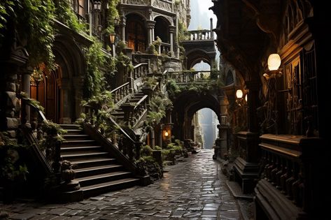 Dive into the Enigmatic World of Dark Academia and Vampire Aesthetics Enigmatic Aesthetic, Vampire City, Vampire Aesthetics, Gothic Novels, Aesthetic Finds, Vampire Aesthetic, Winding Staircase, Aged Paper, Gothic Novel