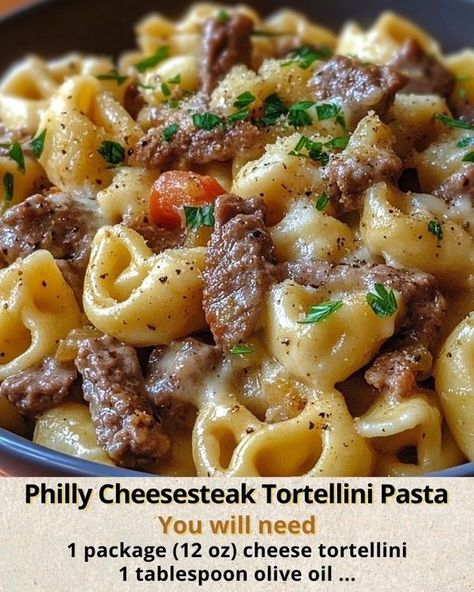 Naomi's Recipes | Philly Cheesesteak Tortellini Pasta | Facebook