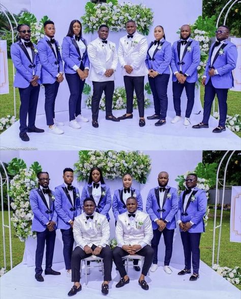 Grooms Men And Bridesmaids Attire, Bridesmaid Pantsuit, Bridal Maid Dress, Teal Wedding Theme, Drip Fashion, Latest Wedding Gowns, Groomsmen Style, Grooms Men, Combination Dresses