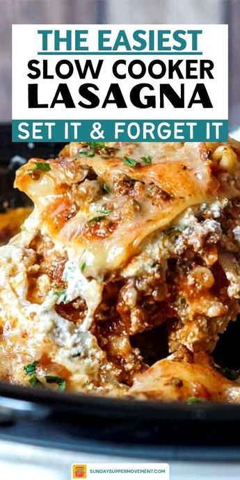 Italian Sausage Sauce, Layered Lasagna, Crock Pot Lasagna Recipe, Sausage Sauce, Resep Pasta, Vegetarian Crockpot Recipes, Crockpot Lasagna, Slow Cooker Lasagna, Lasagna Noodles