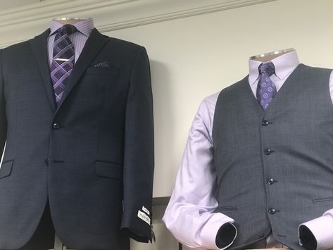 Lavender Shirt, Vests Men, Blue Suit Men, Fax Machine, Lavender Haze, Grey Jacket, Purple Tie, Purple Shirt, Blue Suit