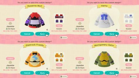 Animal Crossing Qr Codes Clothes, Animal Crossing Pocket Camp, Gaming Tips, Security Breach, Animal Crossing Qr, Anime Animals, Fnaf Drawings, Five Night, Five Nights At Freddy's