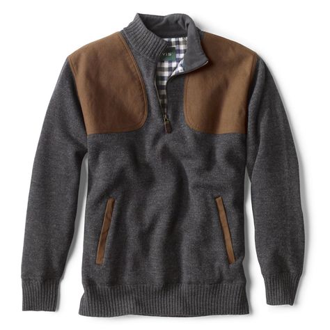 Foul-Weather Quarter-Zip Pullover - Gentlemen's Club, Mens Outdoor Clothing, Wool Sweater Men, Shawl Collar Cardigan, Men's Sweaters, Fisherman Sweater, Club Style, Sweater Sale, Quarter Zip Pullover