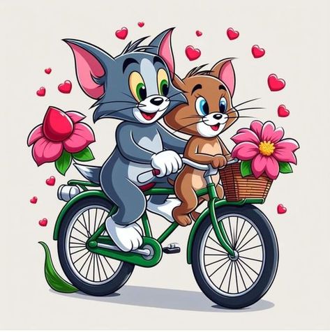 Tom And Jerry Wallpaper, Jerry Wallpaper, Tom And Jerry Photos, Arte Do Mickey Mouse, Tom And Jerry Pictures, Tom And Jerry Wallpapers, Cracked Wallpaper, Diy Floral Decor, Tom E Jerry