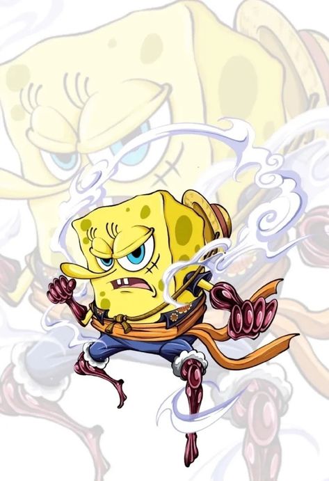 Spongebob X One Piece, Spongebob One Piece, Spongebob Cosplay, Spongebob Anime, Cp9 One Piece, Cartoon Character Tattoos, One Piece Cartoon, Anime Vs Cartoon, One Piece Wallpaper Iphone