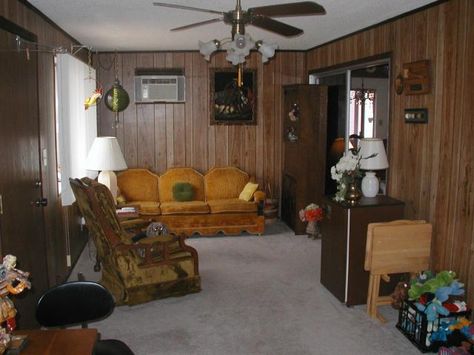 Mobile Home Interior Aesthetic, Old People House Interior, Trailer Park Interior, 80s Trailer Home, Trailer Park Bedroom, Cozy Grandma House Aesthetic, Grandma’s House, Grandparents House Aesthetic, Grandma House Aesthetic