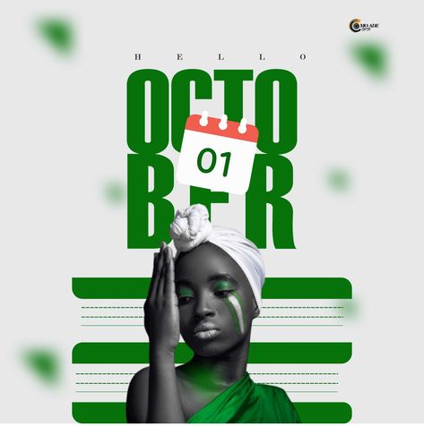 October 1st Happy New Month October Design, Happy New Month October, New Month October, Flier Designs, Welcome To October, Month October, Happy New Month, Fresh Beginnings, Design Layouts