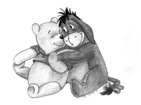 Winnie the Pooh and Eeyore by KerstinSchroeder.deviantart.com...I love Winnie the Pooh! Eeyore Quotes, Disney Cute, Disney Pooh, Good Quotes, Winnie The Pooh Quotes, Real Friendship, Winnie The Pooh Friends, Pooh Quotes, Quotes Friendship