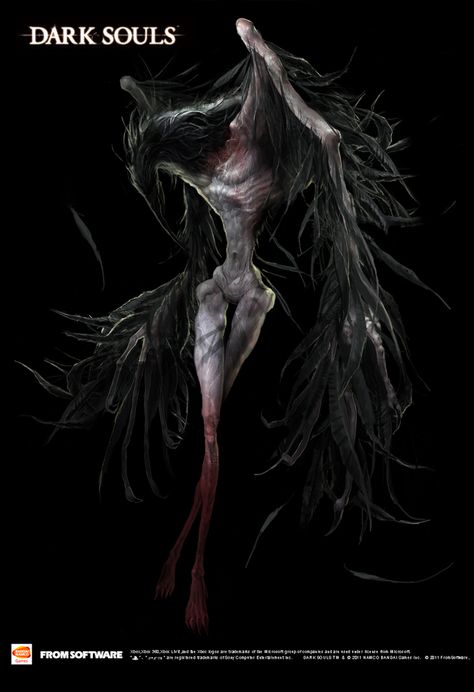 Dark souls concept art Dark Souls Concept, Crow Demon, Dark Souls Concept Art, Michael Chang, Dark Souls Artwork, Dark Souls 2, From Software, Demon Souls, Dark Souls Art