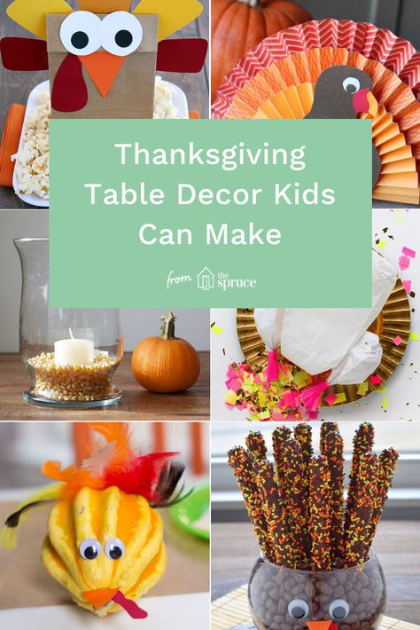 Thanksgiving is a festive holiday. Besides the food, it's an appropriate event to remember thankfulness. Working on crafts together is a great time to spark a discussion about being thankful. These easy centerpieces will liven up any Thanksgiving table and allow your kids to help participate in the celebration. #thanksgivingtable #thanksgivingcrafts #thanksgivingcraft #kidscrafts #craftsforkids #thanksgiving #thanksgivingtabledecor #thanksgivingdecor #thanksgivingdecorations Thanksgiving Craft Table Decor, Thanksgiving Centerpieces Diy Preschool, Diy Thanksgiving Napkin Rings Kids, Diy Kids Thanksgiving Centerpiece, Toddler Thanksgiving Centerpiece Craft, Thanksgiving Center Piece For Kids, Easy Thanksgiving Centerpieces For Kids, Thanksgiving Table Crafts Place Settings, Edible Thanksgiving Centerpieces