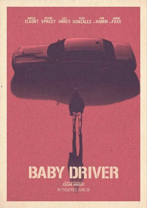 Baby Driver Poster, Driver Film, Edgar Wright, Ansel Elgort, Iconic Movie Posters, 11x17 Poster, Baby Driver, Film Poster Design, Movie Poster Wall