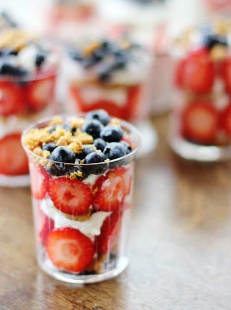 Mini Tri Berry Trifle Mixed Berry Mini Triffles, Mini Trifles, Mini Trifle, Vegetable Ideas, Summer Fruit Recipes, Cheesecake Trifle, Berry Trifle, Peach Crumble, Summer Foods