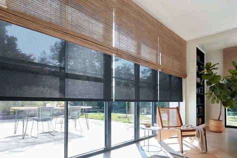 Mid Century Modern Window Treatments, Contemporary Window Treatments, Popular Window Treatments, Modern Window Treatments, Drapery Styles, Contemporary Windows, The Shade Store, Woven Wood Shades, Shade Store