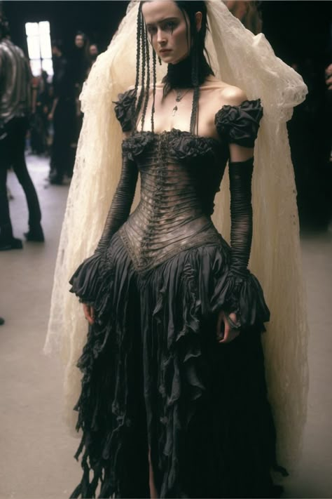 Gothic Couture, Runway Fashion Couture, Goth Wedding, Gothic Dress, Rock Punk, Mode Inspo, Couture Gowns, Fantasy Fashion, Dark Fashion