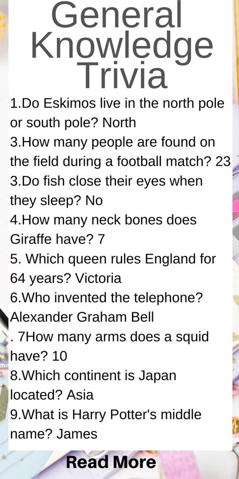 86 General Knowledge Trivia that are fun & easy - Kids n Clicks Fun Questions For Kids, History Trivia Questions, Funny Trivia Questions, Funny Quiz Questions, Trivia Questions For Kids, General Knowledge Quiz Questions, General Knowledge For Kids, Geography Trivia, Family Quiz