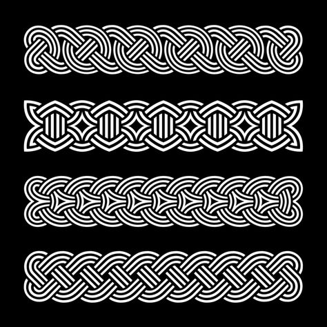 Viking Knot, Viking Knotwork, Viking Ornament, Arte Viking, Viking Pattern, Pola Bordir, Norse Tattoo, Nordic Tattoo, Viking Designs