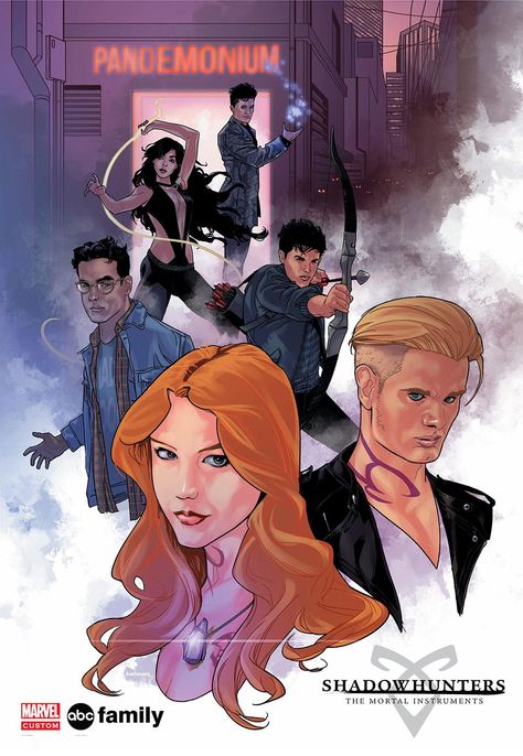 Shadow Hunters Poster, Cool Poster Designs, Shadowhunters Tv Series, Family Tv Series, Shadowhunters Tv Show, Cassandra Clare Books, Shadowhunters The Mortal Instruments, Family Tv, Abc Family