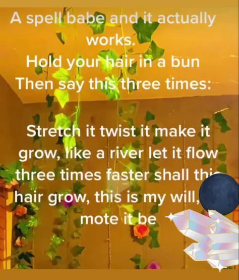 Hair Growth Spell Chant, Hair Growing Spell, Spell For Long Hair, Spell To Grow Long Hair, Hair Spells Grow, Spell For Hair Growth, Spells For Hair Growth, Hair Growth Spells, Hair Growth Spells That Work