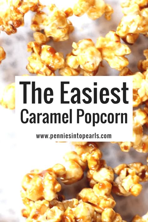 Diy Caramel Popcorn Easy, Carmel Popcorn Recipe, Best Caramel Popcorn, Caramel Popcorn Recipe Easy, Baking Envy, Easy Caramel Popcorn, Candy Substitutes, Popcorn Flavours, Jello Popcorn