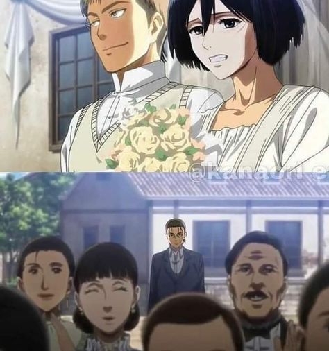 Jean X Mikasa, Mikasa Attack On Titan, Attack On Titan Meme, Mikasa X Eren, Attack On Titan Jean, Aot Funny, Attack On Titan 2, Aot Anime, Aot Memes