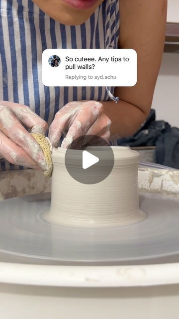 Anh Nguyen | Handmade Pottery on Instagram: "Do you struggle with getting height on your pieces? Here are two tips that have helped me pull walls 🫶" Pottery Tutorials, Handmade Pottery, Wall, On Instagram, Instagram