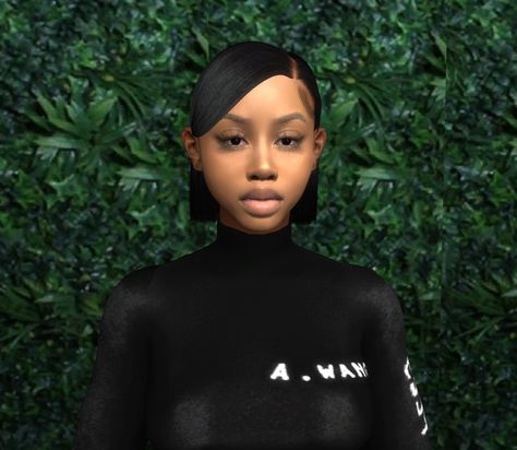 BREANNA BOB Brandysims Hair Cc, Sims 4 Cc Bob Hair, Sims 4 Bob Hair Cc, Sims 4 Afro Hair, Black Sims, Black Simmer, Finger Waves Short Hair, Sims 4 Black Hair, Cc Hair