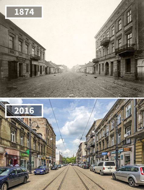 40+ Before And After Photos Of How The World Has Changed Over Time | Page 2 of 5 | Do You Remember? Then And Now Pictures, Then And Now Photos, Lodz, After Pictures, Paris City, Group Of People, Architecture Old, Before And After Pictures, Jolie Photo