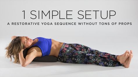 Restorative Yoga Sequence, Restorative Yoga Poses, Simple Setup, Yoga Sequence, Yoga Iyengar, Basic Yoga, Bikram Yoga, Yoga Help, Types Of Yoga