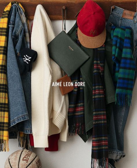 Flatlay Clothes, Grandpa Style, Spring Studios, Aime Leon Dore, Crew Clothing, Autumn Cozy, Apparel Design, Leather Goods, Editorial Fashion