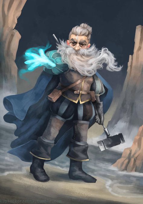 dwarven cleric Gm Screen, Gnome Wizard, Wizard Robes, Heroic Fantasy, Fantasy Races, Dungeons And Dragons Characters, Dnd Art, Art Fantasy, Magic Book