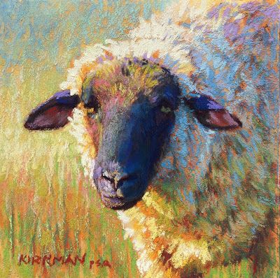 Rita Kirkman's Daily Paintings: Opal Sheep Paintings, Arte Folk, Sheep Art, Southwest Art, Daily Painting, Pastel Art, Pastel Painting, Magazine Art, Fine Art Gallery