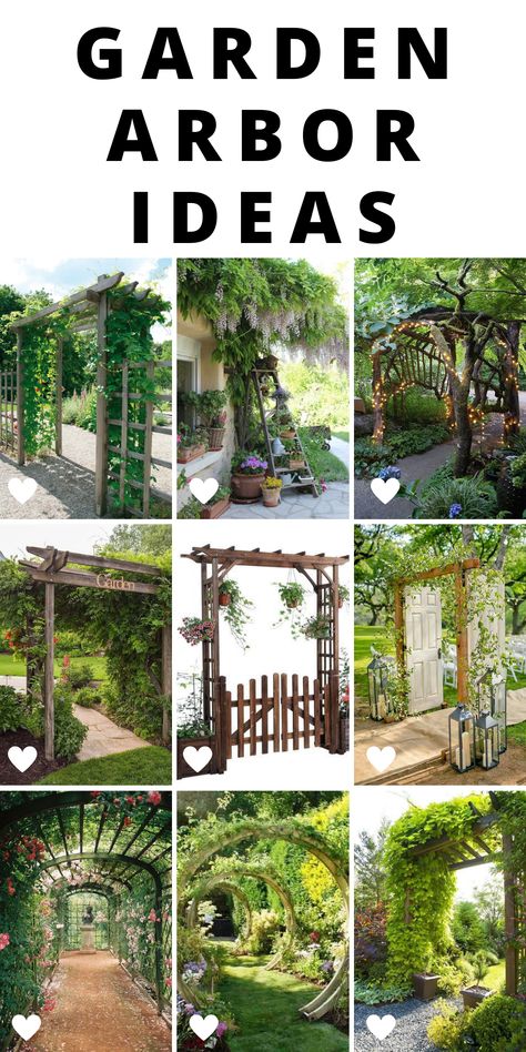 Step into the future of garden design with our 2024 guide to garden arch designs. This collection showcases over 33 ideas, from rustic arbors and arches with gates to innovative backyard archways. Discover plans and ideas that harmonize architecture with the natural beauty of your garden. Trellis Landscaping Ideas, Diy Garden Arches Ideas, Arches For Gardens, Arbor Trellis Ideas, Arbor Planting Ideas, Gate Trellis Ideas, Arched Trellis Walkway, Rustic Garden Arch, Archway In Garden