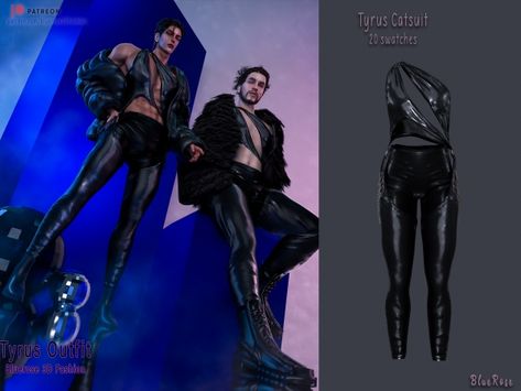 Tyrus Catsuit Br-sims - The Sims 4 Download - SimsFinds.com Sims 4 Men Clothing, Sims 4 Male Clothes, Sims Baby, Sims 4 Challenges, The Sims 4 Skin, Sims 4 Anime, Sims 4 Cc Shoes, Sims 4 Download, The Sims 4 Packs