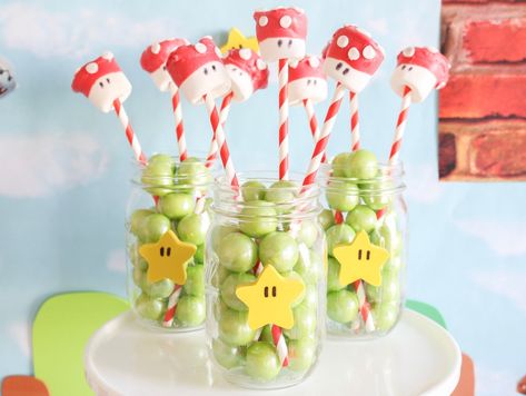 Marshmallow Pops Recipe, Marshmallow Pops, Mario Party, Classroom Inspiration, 4th Birthday, Super Mario, Bday Party, Party Planning, Diy Wedding