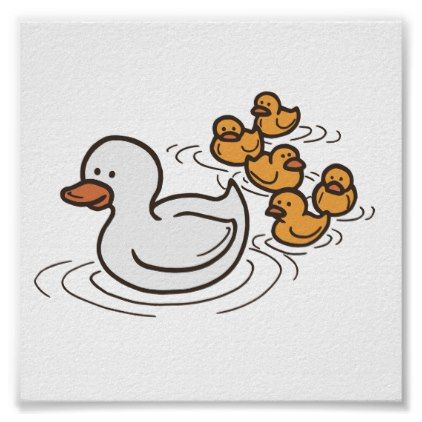 Forest Duck Family Tiny Print Mini Duck Drawing, Little Duck Drawing, Duck Family Tattoo, Duck Family Drawing, Cute Duck Painting, Cute Duck Art, Duck Family, Ducks Drawing, Cute Duck Illustration