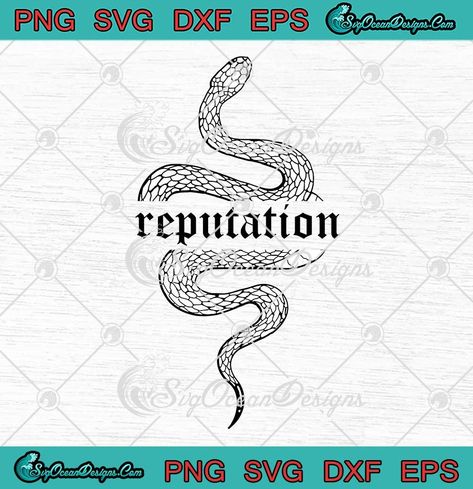 Reputation Snake, Snake Svg, Taylor Swift Svg, Music Designs, Reputation Tour, Cobra Tattoo, Snake Logo, Taylor Swift Tattoo, Christian Sleeve Tattoo