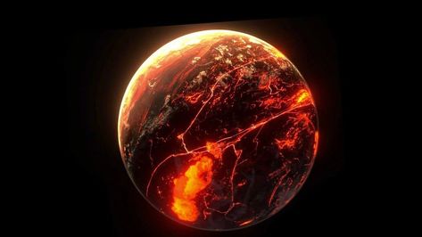 Destroyed Planet, Lava Planet, Star Wars History, Astronomy Facts, The Floor Is Lava, Galaxies Wallpaper, Orange City, Space Fantasy, Red Planet