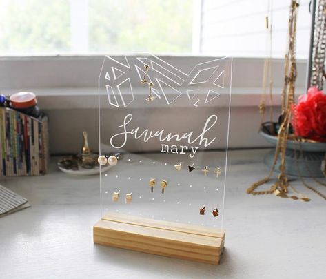 Christmas Gift Daughter, 달력 디자인, Stand Jewelry, Earring Display Stands, Acrylic Jewelry, Bracelet Display, Acrylic Plaque, Earring Stand, Earring Holder