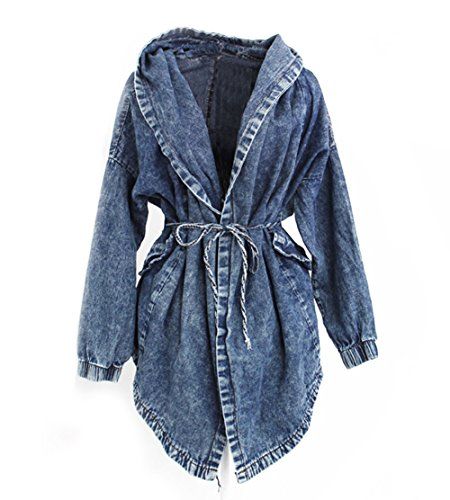 Trench Coat Hoodie, Oversize Coat, Hooded Jean Jackets, Long Denim Jacket, Casual Denim Jacket, Moda Denim, Denim Trench Coat, Hooded Trench Coat, Denim Jacket Fashion