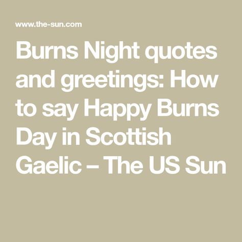 Burns Night quotes and greetings: How to say Happy Burns Day in Scottish Gaelic – The US Sun Robbie Burns Quotes, Robert Burns Quotes, Burns Night Quotes, Robbie Burns Night, Robbie Burns Day, Robert Burns Day, Burns Night Celebration, Burned Quotes, Burns Day